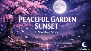 Fall Asleep in a Peaceful Garden - Sunset Sleep Story for Deep Rest | 30 Minutes