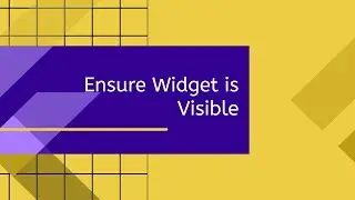 Silent Coding: Ensure Flutter widget is visible