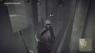 NieR: Automata (8) Новый босс класса голиаф. Гонки с роботом. Охота на дезертиров