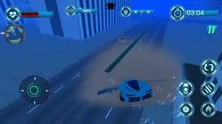 Futuristic Floating Car Underwater Submarine War