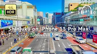 [ iPhone 15 Pro Max Camera Test Part 3 ] Shinjuku Walking Tour - Tokyo Japan [4K/HDR/Binaural]