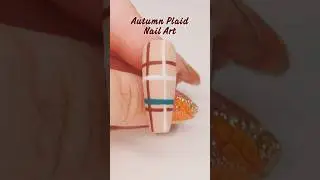Autumn Plaid Nail Art For Beginners #nailart