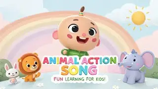 Animal Action Song for Kids | Cocomelon Style 3D | Lion, Bunny, Elephant Fun Learning!