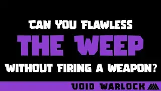 Void Warlock Flawless The Weep - No Weapon