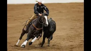NOTHING BUT BLU shown by CAYLEY WILSON 2023 NRCHA Western Open Derby Cow, prelims