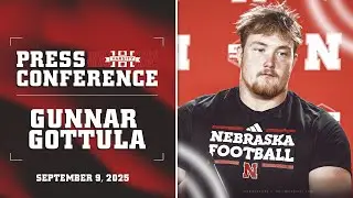 Gunnar Gottula previews Houston Christian | Nebraska football press conference