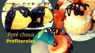 Como Hacer Profiteroles Rellenos! MASA BOMBA (Crema Pastelera, De Chocolate, Caramelo, Chantilly).
