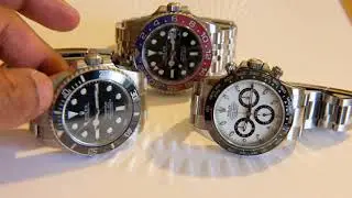 Rolex GMT, Sumbariner, and Daytona Comparison