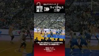 岡田雄三選手ドライブ！！ウィリアムスニカ選手が合わせる！！