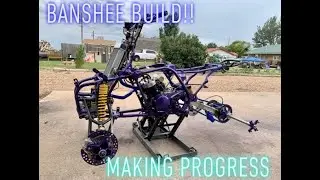 Yamaha Banshee project 4 inch extended swing arm install!