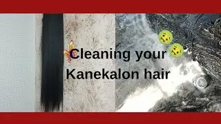 How to clean Kanekalon braiding hair #hair #braids #tutorials #beauty #locs #howto   #itchyscalp