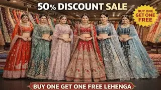 Buy One Get One Free Lehenga 50% Discount Sale Wedding Lehenga Shop | Darar Hindmata Market Mumbai 