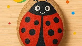 Easy stone painting for ladybug 🐞#craft #stoneart #art #subscribemychannel #subscribers #like ❤👍