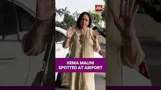Hema Malini Spotted at Airport | Veteran Actress Greets Fans During Travel #dreamgirl #dharmendra