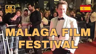 M&Aacute;LAGA FILM FESTIVAL. Malaga, Spain. Walking tour 4K Ultra HD video.