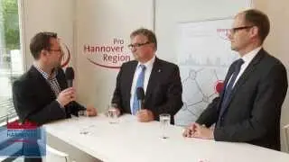 Wirtschaftsmesse Hannover 2013 | Interview Hauke Jagau und Ulf-Birger Franz
