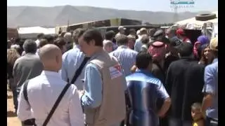 وزير خارجية المانيا يزور مخيما للاجئين السوريين في البقاع