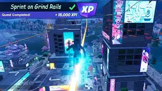 Sprint on Grind Rails | Fortnite Week 8 Quests