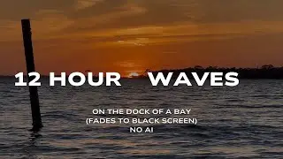 12 Hour Sunset to Night Ambience | Dock of the Bay | Relax, Sleep, Study, Focus, Sleep Timer