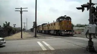 Union Pacific Genset Switchers in Ontario, Ca - 6/8/11