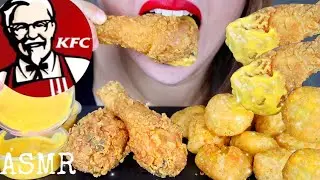 ASMR KFC CHILI CHEESE BALLS + CRUNCHY FRIED CHICKEN w/ CHEESE SAUCE | FOODIELICIOUS ASMR