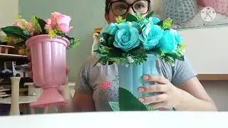 Montando arranjo de Flores artificial