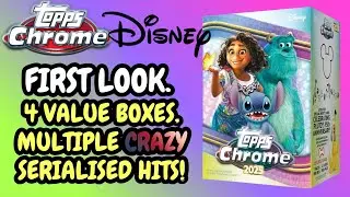 Topps Disney Chrome 2025 4 Value Box Break - Multiple ridiculously low serial hits!