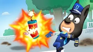 Awas Petasan! 🎇 | Tips Keamanan Saat Bermain | Kartun Anak-anak | Kepala Polisi Labrador