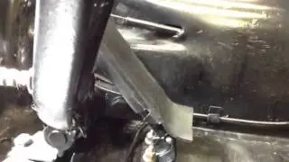 65 VW bug accelerator bracket final installation