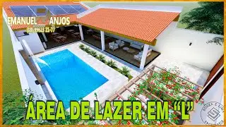 PROJETO DE ÁREA DE LAZER COM PISCINA
