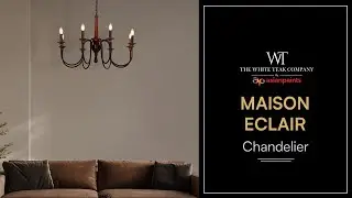 Maison Eclair Large, Black, Brown Wooden Chandelier | The White Teak Company by Asian Paints