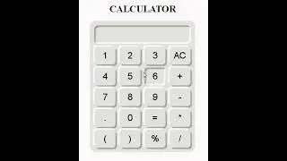 Working calculator using HTML CSS and JavaScript. #javascript