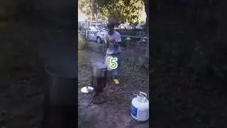 Deep-Fried Turkey Explodes💥Hits Guy In Face#fails#recommended #reaction#turkey#subscribe#beworks7