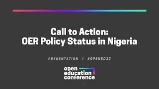 Call to Action: OER Policy Status in Nigeria