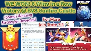 WE WON! Castle Battle against a State with 4 near Max Whales. 713 vs 701. لقد فزنا! النجاة في الصقيع