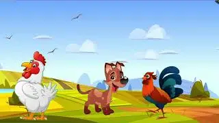 Spooky Farm Animal Run with Sound#animation #funny #learning #safari#birds#song#kids