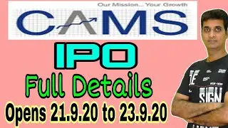75. CAMS-IPO Releasing on 21.09.2020 - Complete Details | TAMIL | MMM