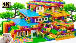 ASMR Rainbow House For Mini Hamster 💖 Build LEGO Rooftop Pool And Balloons Pool Underground