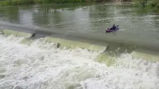 White Rock lake spillway unsuccessful kayaking bottom during flood Dallas Adventure