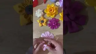 Diy ribbon craft ideas | how to make ribbon super easy satin ribbon flowers diy #shorts #diy #craft