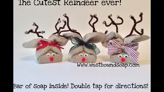 How to fold washcloth for cute reindeer soap
