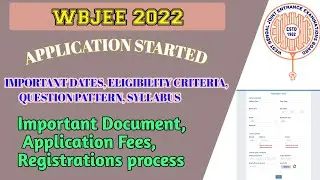 Wbjee 2022 Application Form ll Wbjeeb Exam Details ll Wbjee Form Fill Up ll Question Pattern