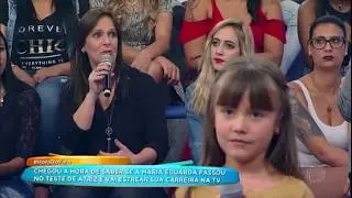 Maria Eduarda faz teste para ser atriz e participar de novela da Record TV
