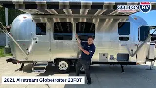 Обзор и демонстрация туристического прицепа Airstream Globetrotter 23FB Twin 2021 года.