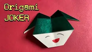 Laughing clown origami / Origami character clown/ Joker / colourful clown paper art / Origami clown|