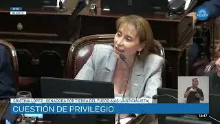 SENADORA CRISTINA LÓPEZ - SESIÓN PÚBLICA ESPECIAL 26-12-25CUESTIÓN DE PRIVILEGIO