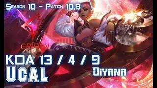 GRF Ucal QIYANA vs RUMBLE Mid - Patch 10.8 KR Ranked