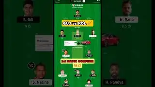 GUJ vs KOL Dream1 Team #ipl2023 #cricket #fantasy #dream11 #shorts
