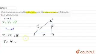 What do you understand by (i) position vector and (ii) displacement vector. Distinguish them with
