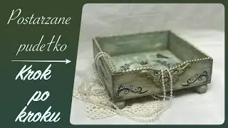 Состаренная шкатулка с переводной графикой - мастер-класс по декупажу